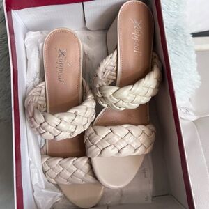Xappeal Women's Tan Braided Wedges